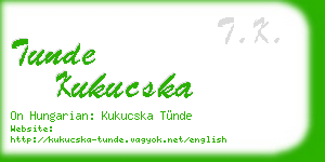tunde kukucska business card